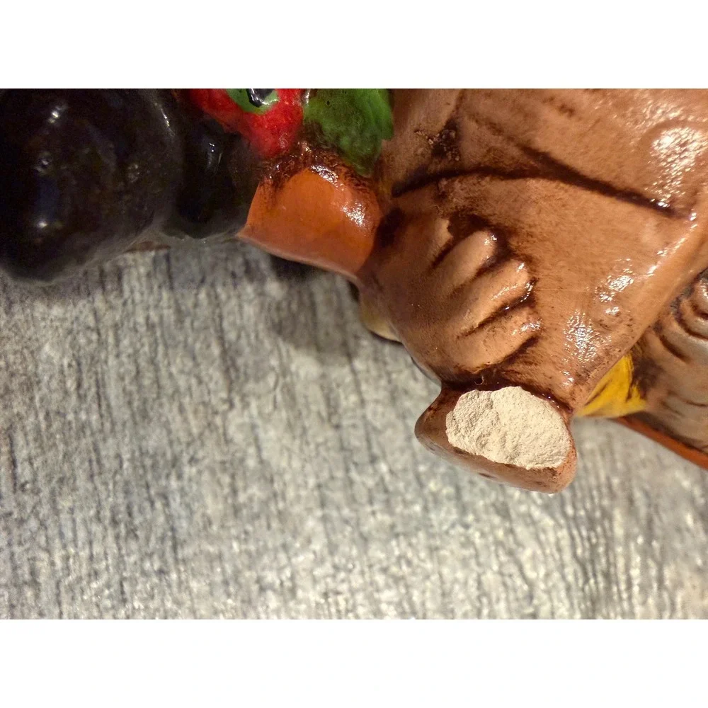 Garden Gnome Figurines Hand Painted Ceramic Set of 4 Fairy 70s Retro Decor Art